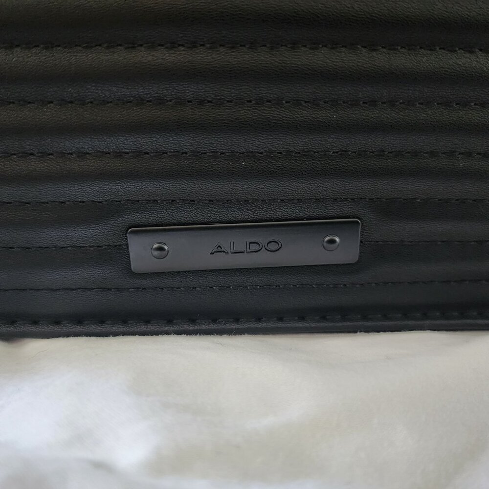 Aldo Black Quilted Top-Handle Shoulder Bag - Picture 3 of 4